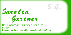 sarolta gartner business card